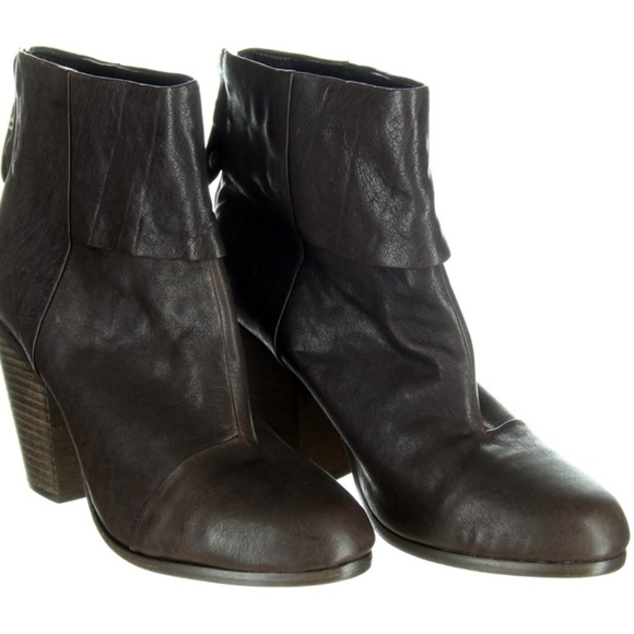 rag & bone Shoes - Rag & Bone Newbury Brown Leather Booties Boots